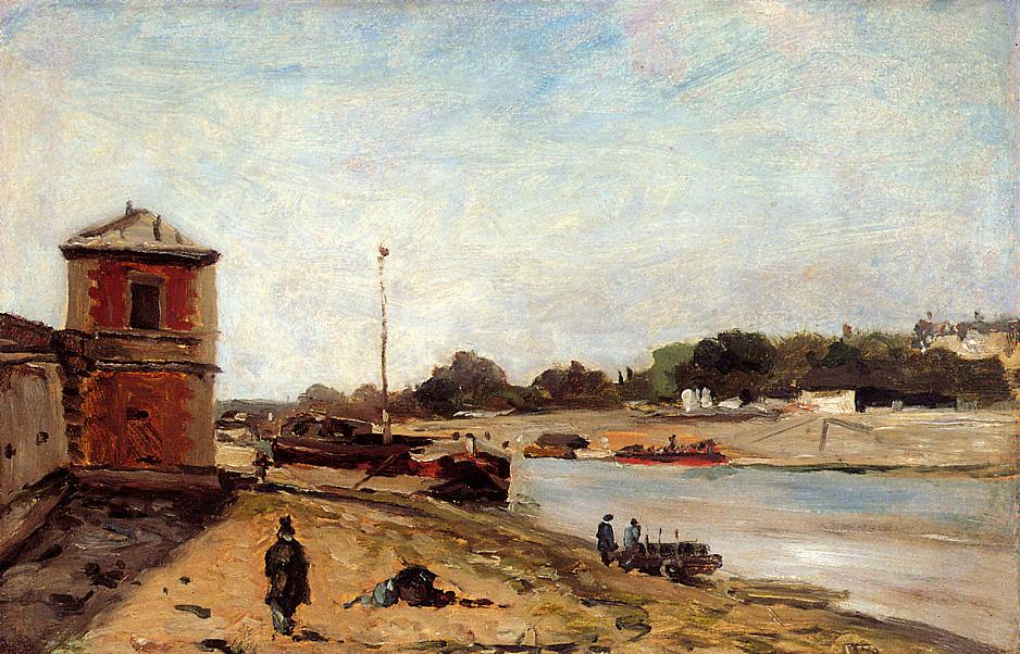 The Seine Opposite the Quai de Passy - Paul Gauguin Painting